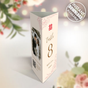 3 in 1 Tischnummer, Menü & Fotokarte (Download) Poster