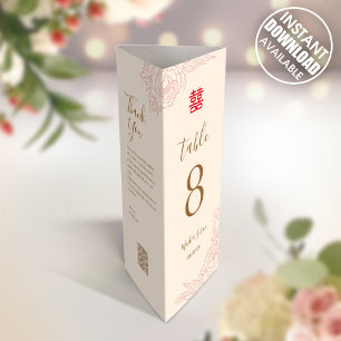 3 in 1 Tischnummer, Menü & Vielen Dank, Signatur Poster