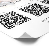 3 in Eins Qr Code Menüleiste Programm Foto Hochzei Poster (Ecke)