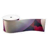 3"in satin Ribbon pink, tes & grey print Satinband (Spule)
