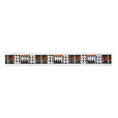 3 Inch gesegnete Federn in Orange Satinband (Vorderseite)