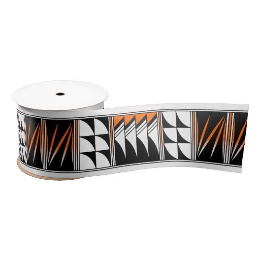 3 Inch gesegnete Federn in Orange Satinband (Spule)