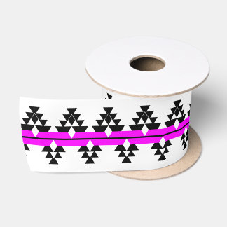 3 Inch Native Woven Stories - Pink -   Satinband