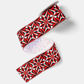 3 Inch Wüste Blume in Rot Satinband (Rückseite)