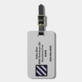 3. INF DIV Infanterieabteilung Veteranen Gepäckanhänger (Vorderseite vertikal)