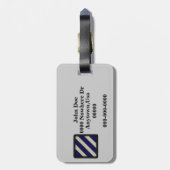 3. INF DIV Infanterieabteilung Veteranen Gepäckanhänger (Rückseite vertikal)