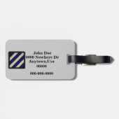 3. INF DIV Infanterieabteilung Veteranen Gepäckanhänger (Rückseite horizontal)