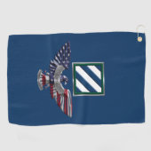 3. Infanterie-Division "Rock of the Marne" Adler Golfhandtuch (Horizontal)