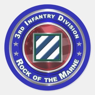 3. Infanterie-Division "Rock of the Marne" Runder Aufkleber