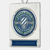 3. Infanterieabteilung Afghanistan Veteran Banner-Ornament Silber (Links)