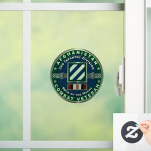3. Infanterieabteilung Afghanistan Veteran Fensteraufkleber