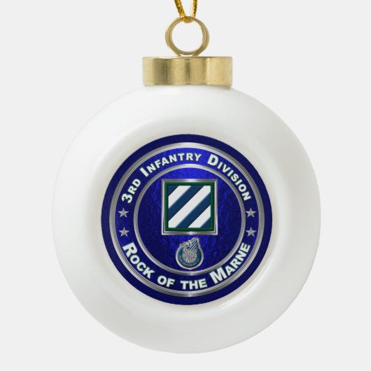 3. Infanterieabteilung Keramik Kugel-Ornament (Vorderseite)