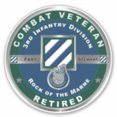 3. Infanterieabteilung: müde Aufkleber (Vorderseite)