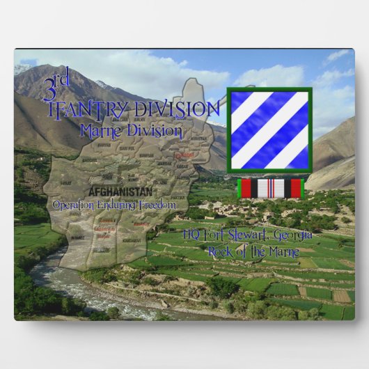3. Infanterieabteilung OEF Veteran Plaque Fotoplatte (Vorderseite)