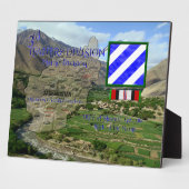 3. Infanterieabteilung OEF Veteran Plaque Fotoplatte (Seite)