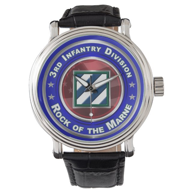 3. Infanterieabteilung "Rock of the Marne" Armbanduhr (Vorderseite)