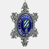 3. Infanterieabteilung Schneeflocken Zinn-Ornament (Links)