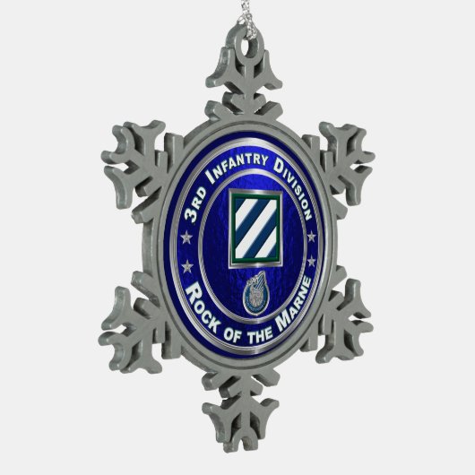 3. Infanterieabteilung Schneeflocken Zinn-Ornament (Links)