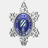 3. Infanterieabteilung Schneeflocken Zinn-Ornament (Rechts)