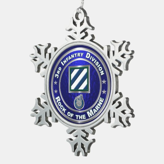 3. Infanterieabteilung Schneeflocken Zinn-Ornament (Rechts)