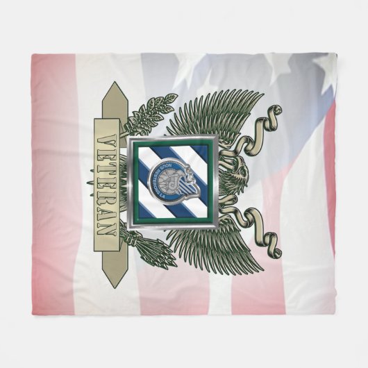 3. Infanterieabteilung Veteran Fleecedecke (Vorderseite (Horizontal))