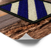 3. Infanterieabteilung Veterans Vets Patch Print Poster (Ecke)
