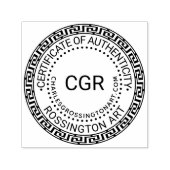 3 Initial Certificate of Authenticity Name URL #4 Permastempel (Design)