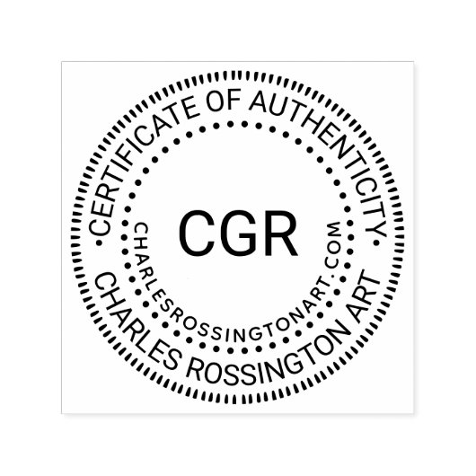 3 Initial "Certificate of Authenticity" Name URL Permastempel (Design)