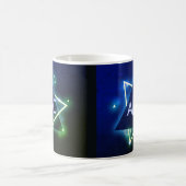 3 Initial Monogram Letter Blue Green Space Shape C Kaffeetasse (Mittel)