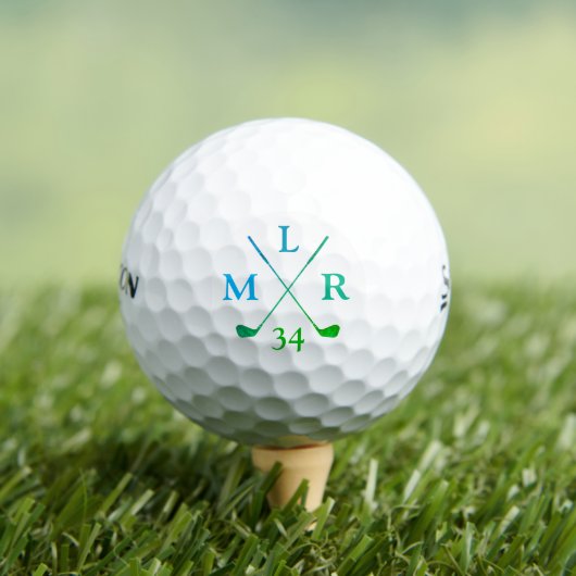 3 Initiale Personalisierte Coole Monogramm Golfball (Insitu T-Shirt)