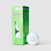 3 Initiale Personalisierte Coole Monogramm Golfball (Verpackung)