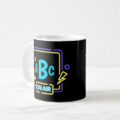 3 Initialmonogramm Letter Blue Yellow on Air Coffe Kaffeetasse (Vorderseite Links)