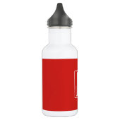 3 Initialmonogramm | Rot und Weiß (oder Farbtöne) Edelstahlflasche (Links)