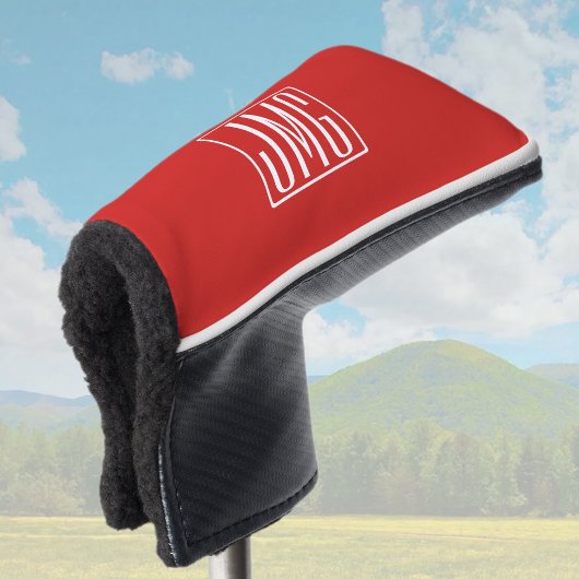 3 Initialmonogramm | Rot und Weiß (oder Farbtöne) Golf Headcover