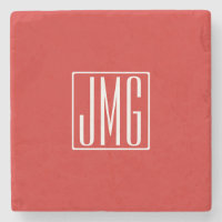 3 Initialmonogramm | Rot und Weiß (oder Farbtöne)