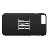 3 Initialmonogramm | Schwarz/Weiß (oder Farbtöne) Case-Mate iPhone Hülle (Rückseite (Horizontal))