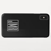 3 Initialmonogramm | Schwarz/Weiß (oder Farbtöne) Case-Mate iPhone Hülle (Rückseite (Horizontal))