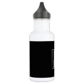 3 Initialmonogramm | Schwarz/Weiß (oder Farbtöne) Edelstahlflasche (Links)