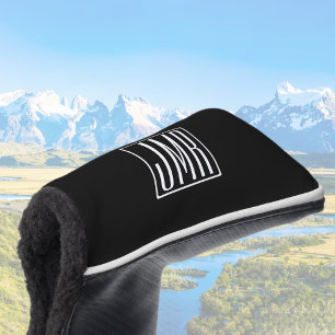 3 Initialmonogramm Schwarz/Weiß (oder Farbtöne) Golf Headcover
