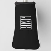 3 Initialmonogramm | Schwarz/Weiß (oder Farbtöne) Golf Headcover (Rotieren 90)