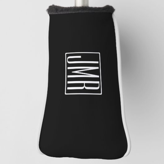 3 Initialmonogramm | Schwarz/Weiß (oder Farbtöne) Golf Headcover (Rotieren 90)