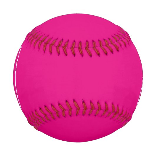 3 Initialmonogramm | Weiß auf heiß rosa Baseball (Vorderseite)