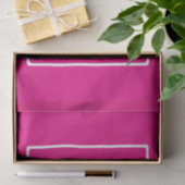 3 Initialmonogramm | Weiß auf heiß rosa Seidenpapier (Geschenk)