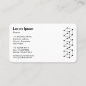 3 Isometrische Kuben - Weiß auf Grau Visitenkarte (Rückseite)