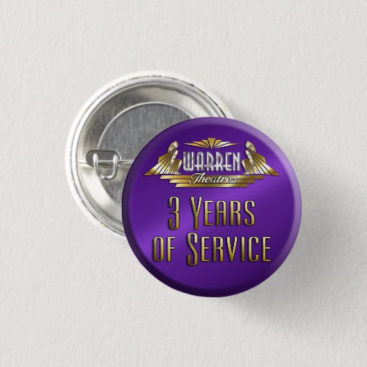 3 Jahr-Button Button (Vorne & Hinten)