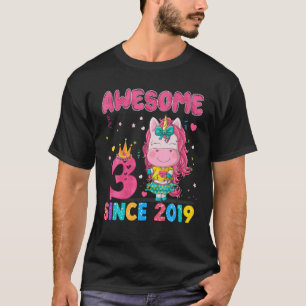 3 Jahre alt 3. Geburtstag Einhorn Geschenke Phanta T-Shirt