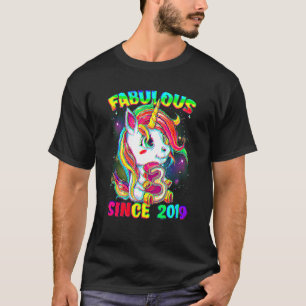 3 Jahre alt 3. Geburtstag Einhorn Girl Fabulous Si T-Shirt