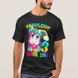 3 Jahre alt 3. Geburtstag Einhorn Girl Fabulous Si T-Shirt