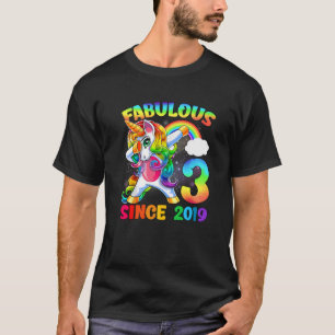 3 Jahre alt 3. Geburtstag Einhorn Girl Fabulous Si T-Shirt