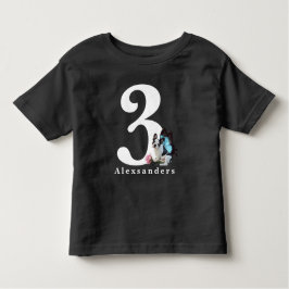 3 Jahre alt, 3. Geburtstag Niedlicher Hundeschmett Kleinkind T-shirt